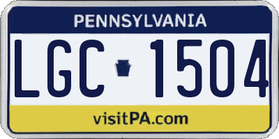 PA license plate LGC1504