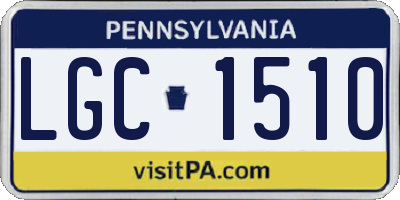 PA license plate LGC1510