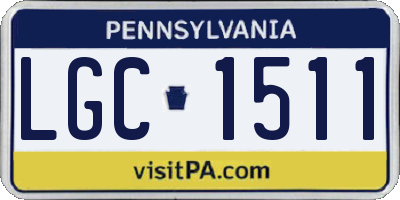 PA license plate LGC1511