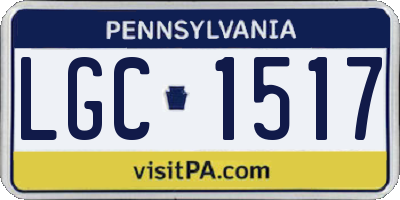 PA license plate LGC1517