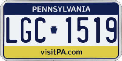 PA license plate LGC1519