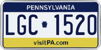 PA license plate LGC1520