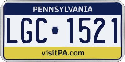 PA license plate LGC1521