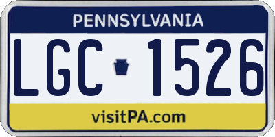 PA license plate LGC1526