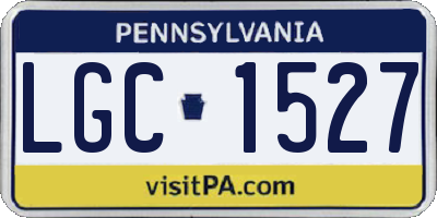 PA license plate LGC1527