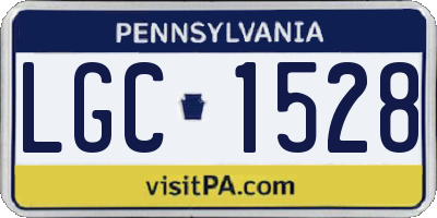 PA license plate LGC1528