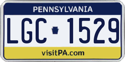 PA license plate LGC1529