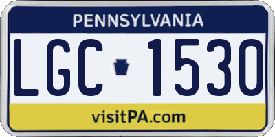 PA license plate LGC1530