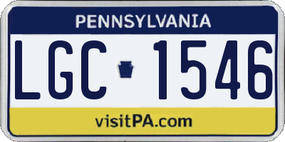 PA license plate LGC1546