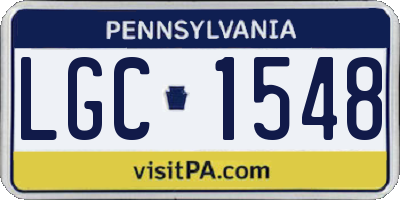 PA license plate LGC1548