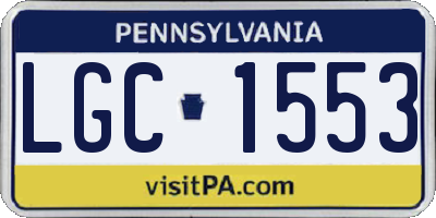 PA license plate LGC1553