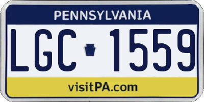 PA license plate LGC1559