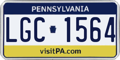 PA license plate LGC1564