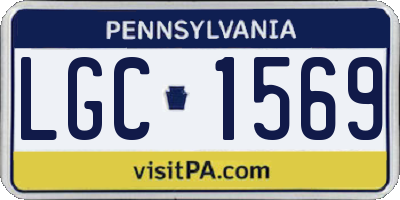 PA license plate LGC1569