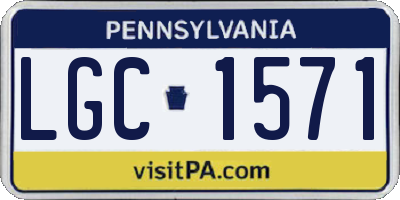 PA license plate LGC1571