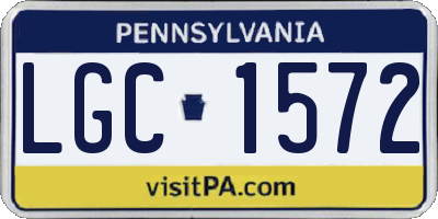 PA license plate LGC1572