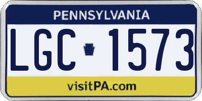 PA license plate LGC1573