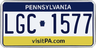 PA license plate LGC1577