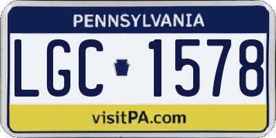 PA license plate LGC1578