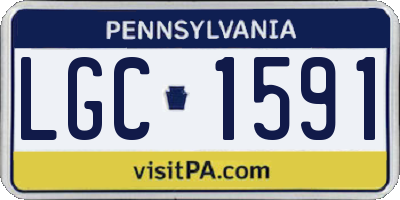 PA license plate LGC1591