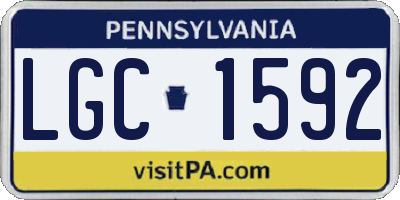 PA license plate LGC1592
