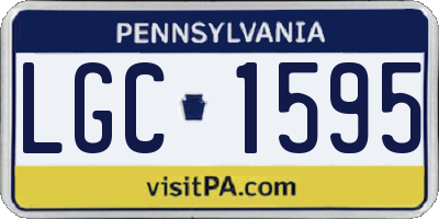 PA license plate LGC1595