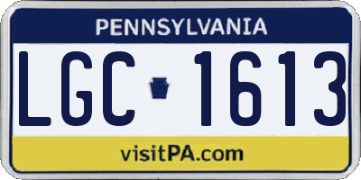 PA license plate LGC1613
