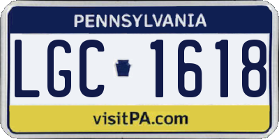PA license plate LGC1618