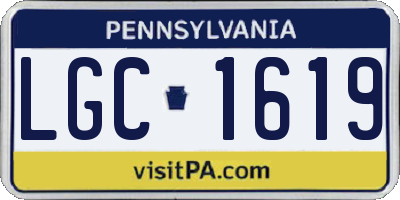 PA license plate LGC1619