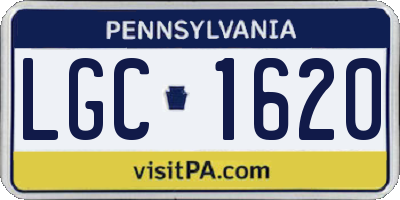 PA license plate LGC1620