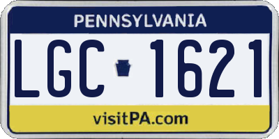 PA license plate LGC1621
