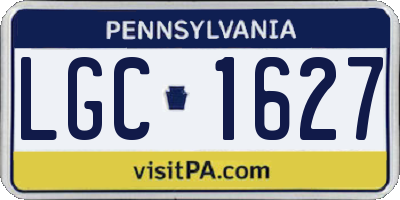 PA license plate LGC1627
