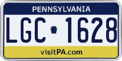 PA license plate LGC1628