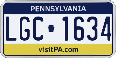 PA license plate LGC1634