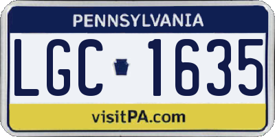 PA license plate LGC1635