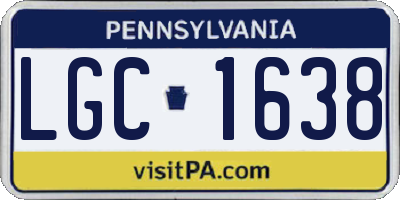 PA license plate LGC1638