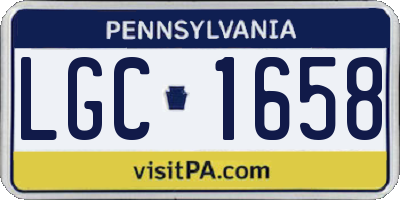 PA license plate LGC1658