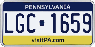 PA license plate LGC1659