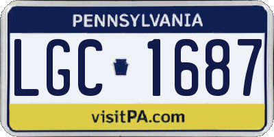 PA license plate LGC1687