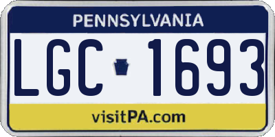 PA license plate LGC1693