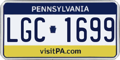 PA license plate LGC1699