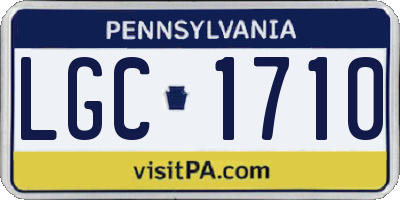 PA license plate LGC1710