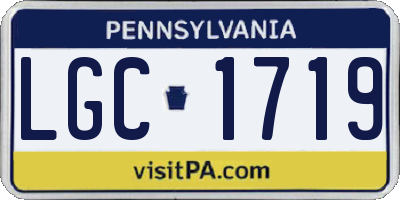 PA license plate LGC1719