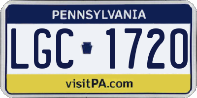 PA license plate LGC1720