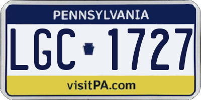 PA license plate LGC1727