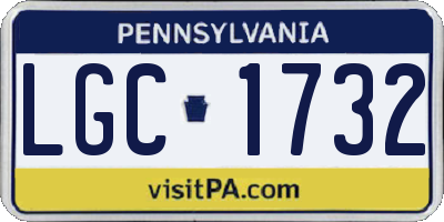 PA license plate LGC1732