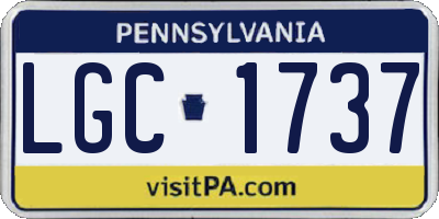 PA license plate LGC1737