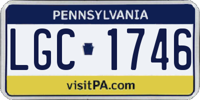 PA license plate LGC1746