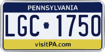PA license plate LGC1750