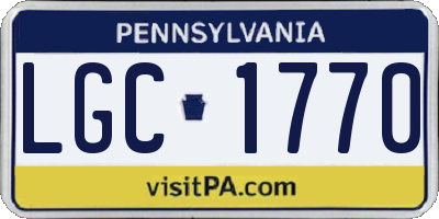 PA license plate LGC1770